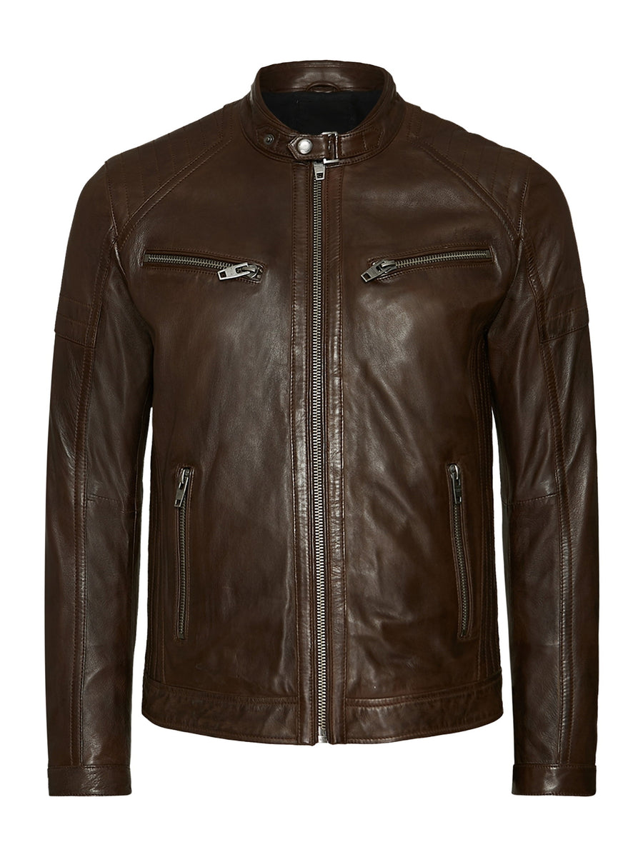 Rockandblue Boney Classic Biker Bruin Lerenjas