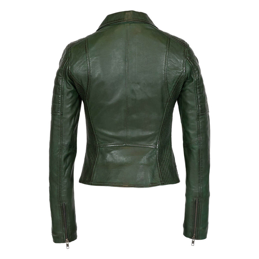 Carlo Sacchi Perfecto Basic Biker Groen Lerenjas