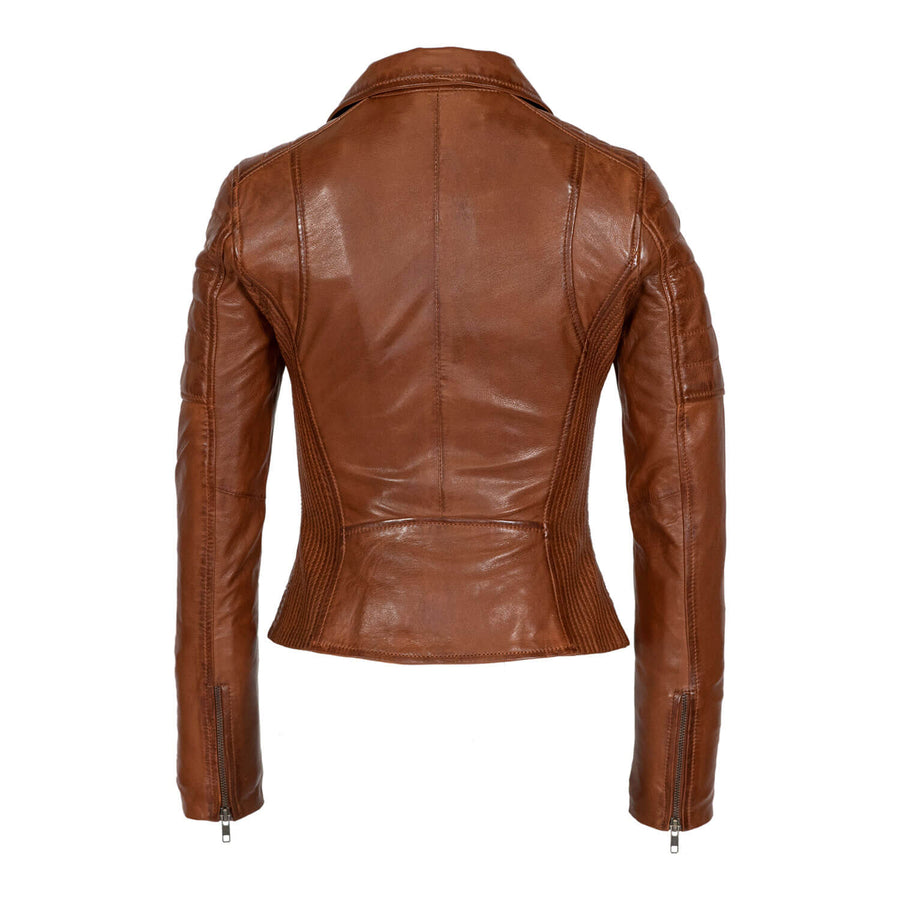 Carlo Sacchi Perfecto Basic Biker Cognac Lerenjas